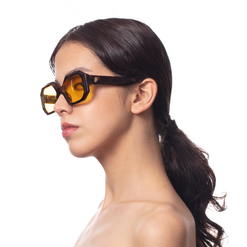 Monaco Sunglasses - Tortoise con mica amarilla