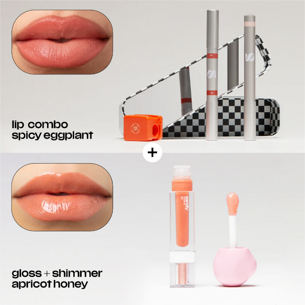 Lip Combo Eggplant y Gloss Apricot