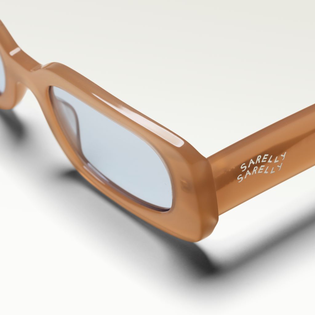 Beige transparente Lentes de sol con graduación