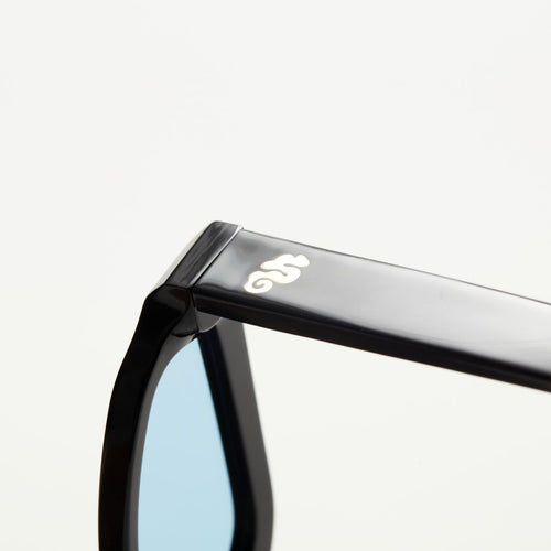 Capri Sunglasses - Black con mica azul