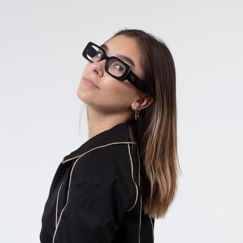 Black Lentes de vista con graduación y filtro luz azul
