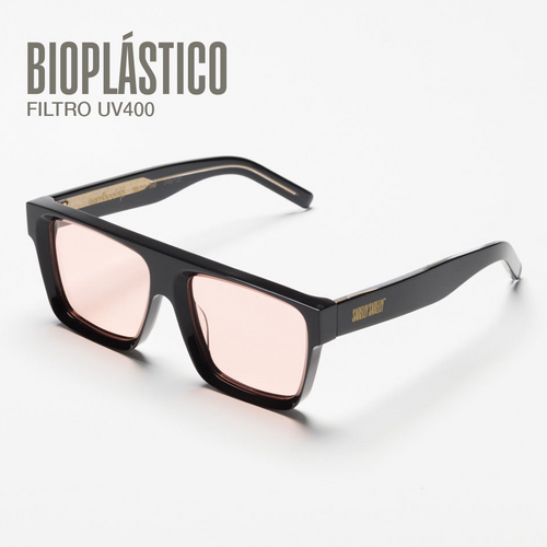 Medellín Sunglasses - Black con mica rosa